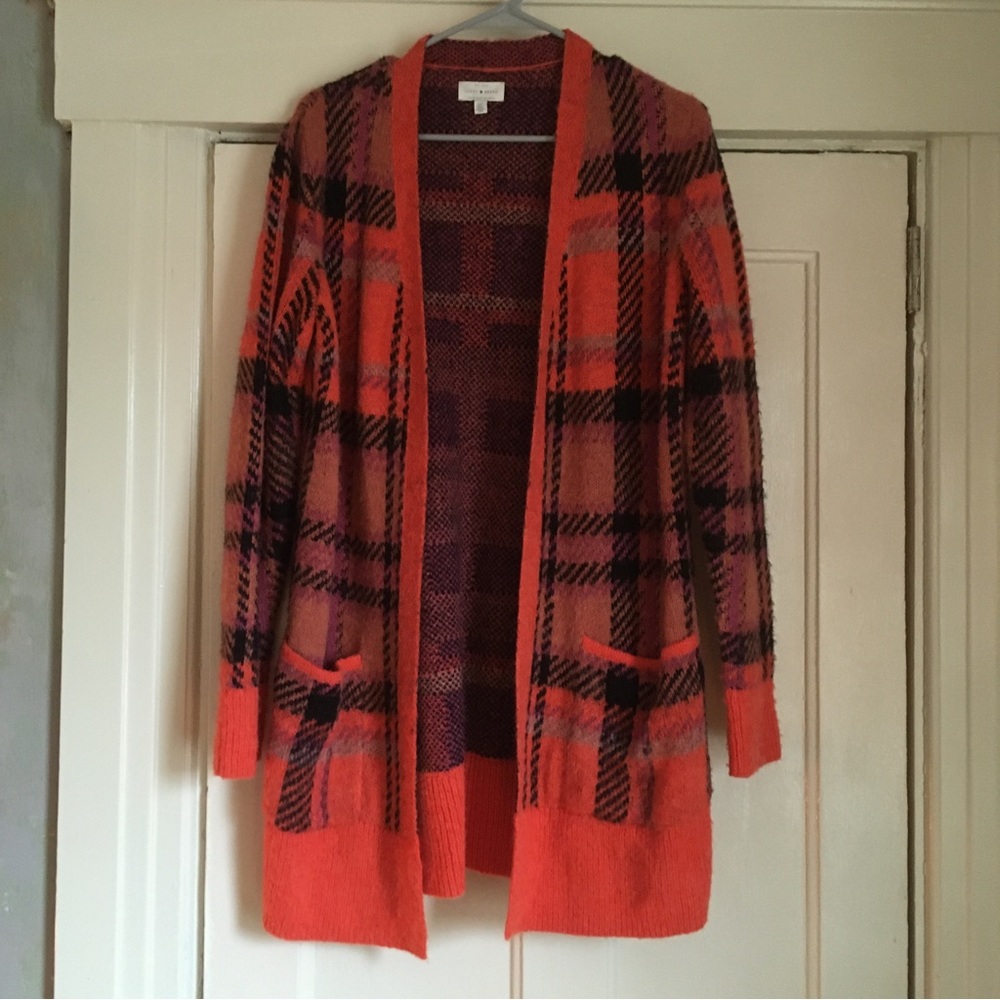 Lucky Brand Brushed Plaid Cardigan, small